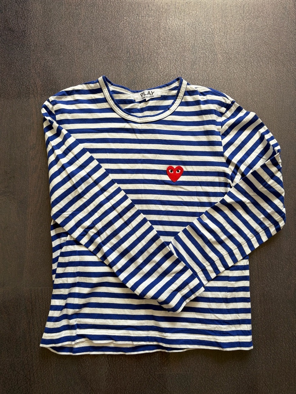 COMME des GARÇONS PLAY Striped Long Sleeve T-Shirt - XL